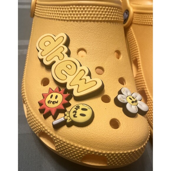 CROCS Justin Bieber DREW HOUSE Yellow Clog NEW Mens Size 7 Women’s 9 main image 6